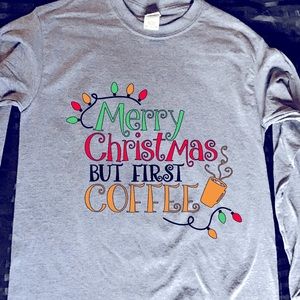 Handcrafted vinyl print Christmas long sleeve